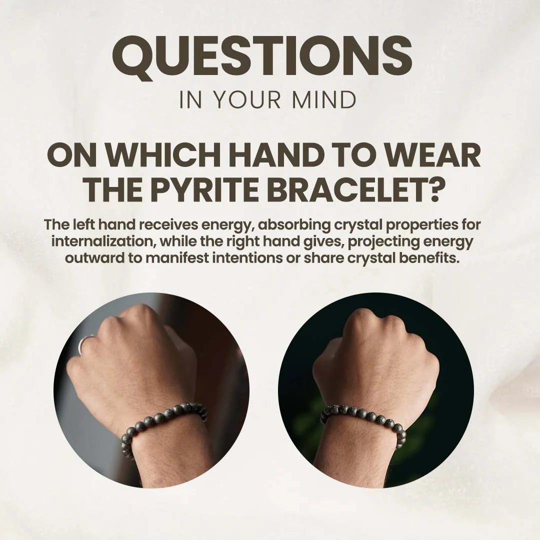 Pyrite Crystal Bracelet For Money and Fame