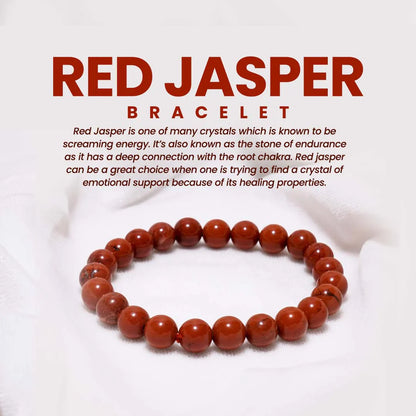 Red Jasper Crystal Bracelet For Strength & Confidence