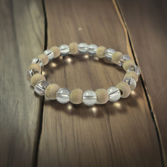 Natural Crystal with Tulsi Bracelet