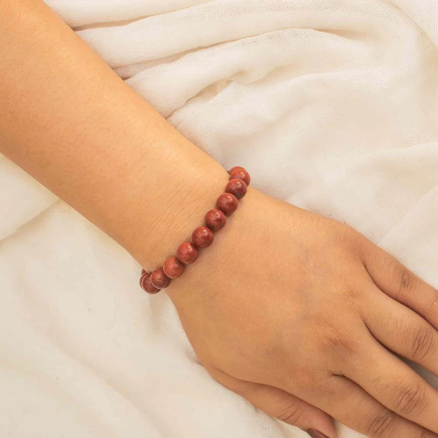 Red Jasper Crystal Bracelet For Strength & Confidence